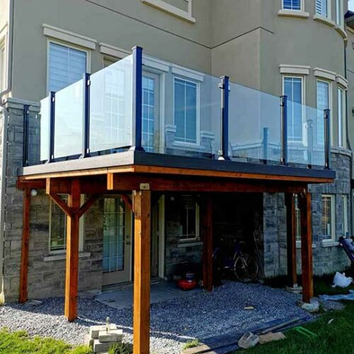 Semi Frameless Aluminum Glass Railings – Composite Decks